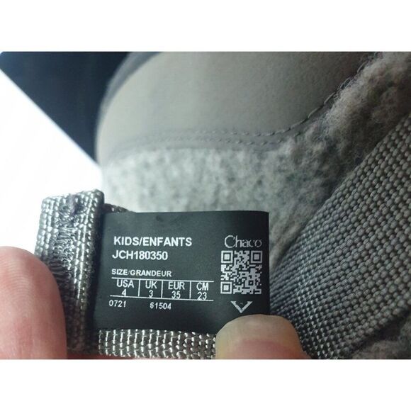 Chaco Kids Ramble Wool Booties Size 4 Unisex Grey Ankle boots NWOT - Picture 7 of 9